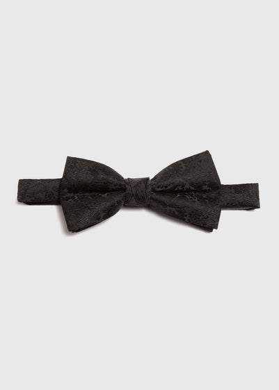 Taylor & Wright Black Paisley Bow Tie