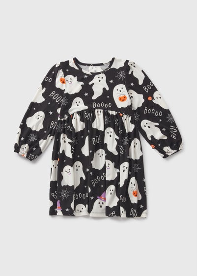 Girls Black Ghost Dress (1-7yrs)