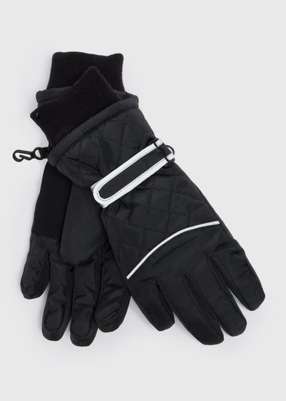 Kids Black Ski Gloves (3-13yrs)