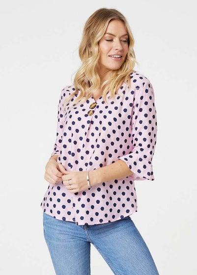 Izabel London Polka Dot Blouse