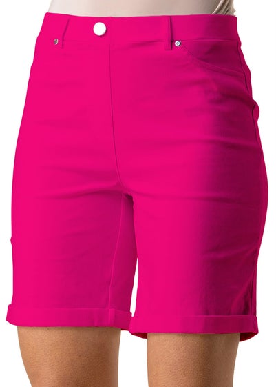 Roman Cerise Turn Up Stretch Shorts