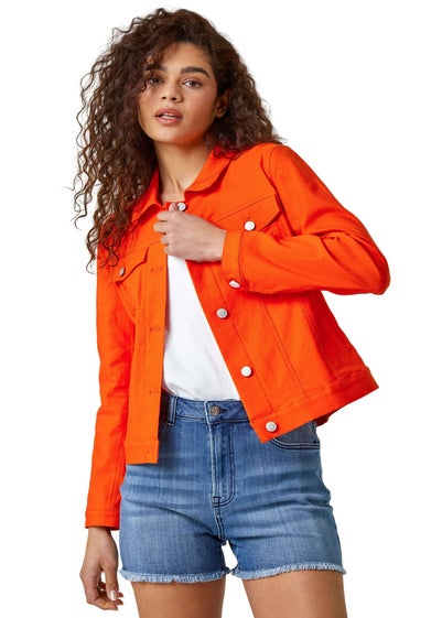 Roman Orange Stretch Pocket Detail Jacket