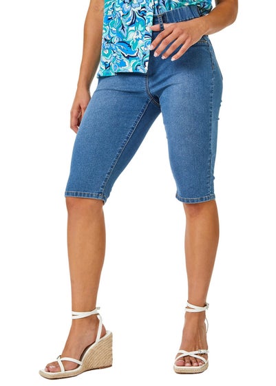 Roman Denim Petite Stretch Shorts