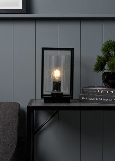 BHS Hardy Table Lamp Matt Black (27cm x 16cm)