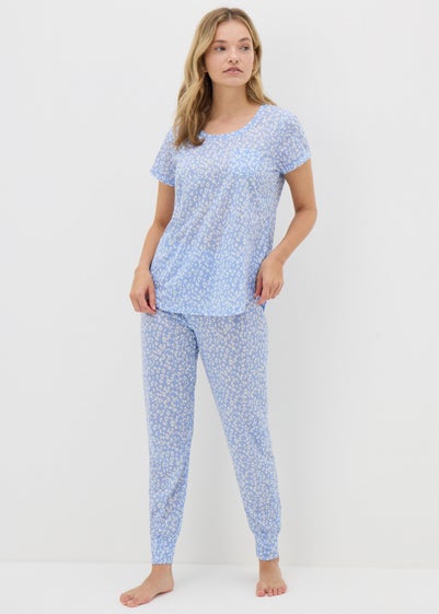 Blue Animal Print Pyjama Set