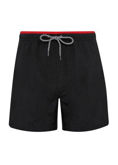 Asquith & Fox Black/Red Swim Shorts