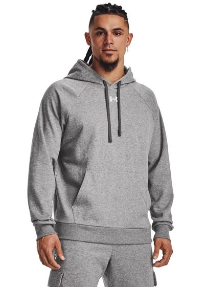 Under Armour Grey Rival Fleece Hoodie - Large