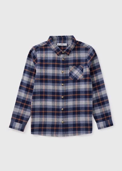 Boy Navy Check Shirt (7-15yrs)