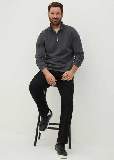 Charcoal Funnel 1/4 Zip Sweatshirt