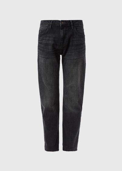 Black Washed Relaxed Fit Jeans