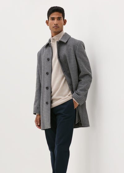 Taylor & Wright Grey Check Car Coat