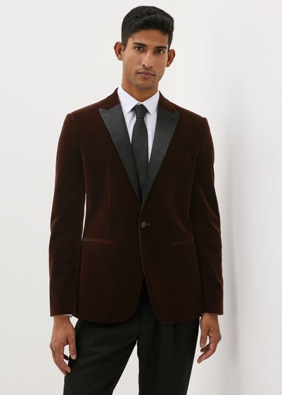 Taylor & Wright Rust Velvet Blazer