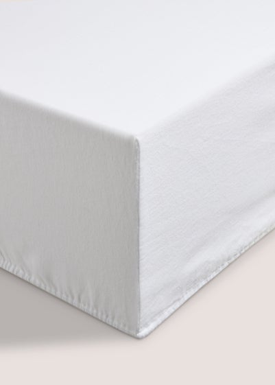 White Brushed Fitted Sheet