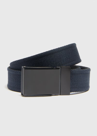 Navy Reversible Canvas Belt