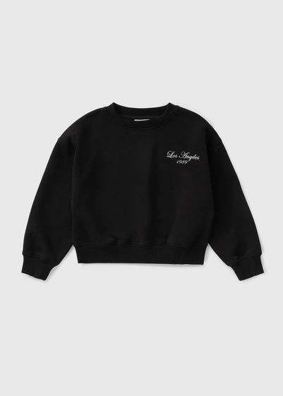 Girls Black California Sweatshirt (7-15yrs)