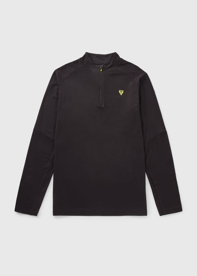 Boys Black Half Zip Sports Top (7-15yrs)