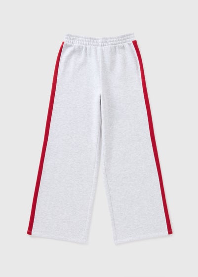 Girls Grey Side Stripe Jogging Bottoms (7-15yrs)