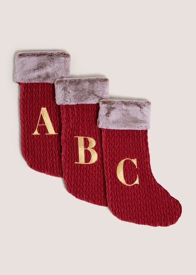 Red Alphabet Stocking