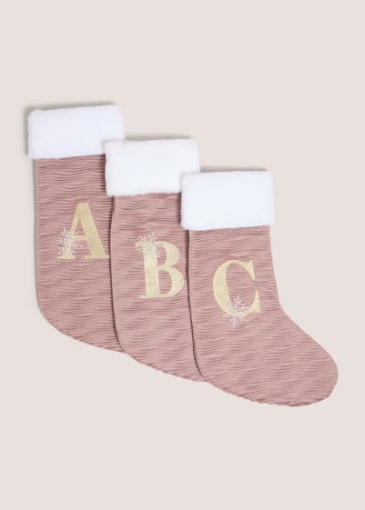 Alphabet Stocking Pink