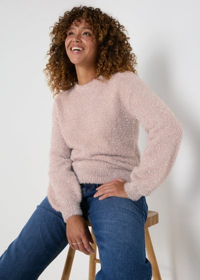 Pink Tinsel Knitted Jumper