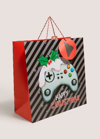 Joyful Square Gaming Christmas Gift Bag