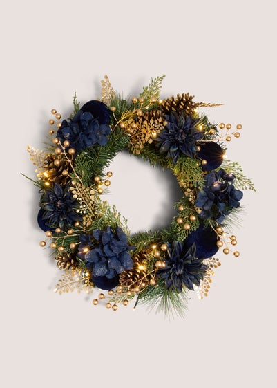 Navy & Gold Wreath