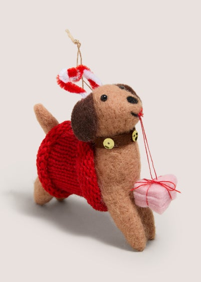 Joyful Felt Dog Tree Decoration