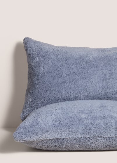 Blue Teddy Fleece Pillow Cases