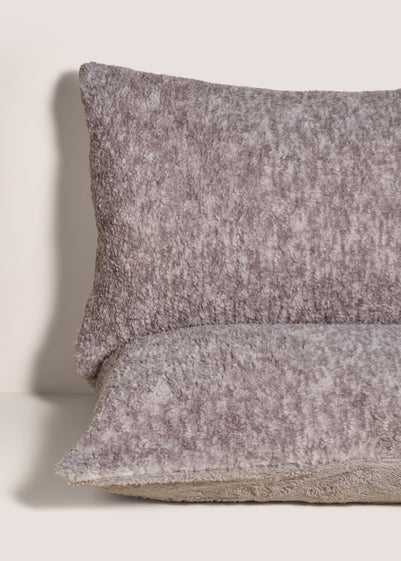 Grey Marl Teddy Fleece Pillowcases