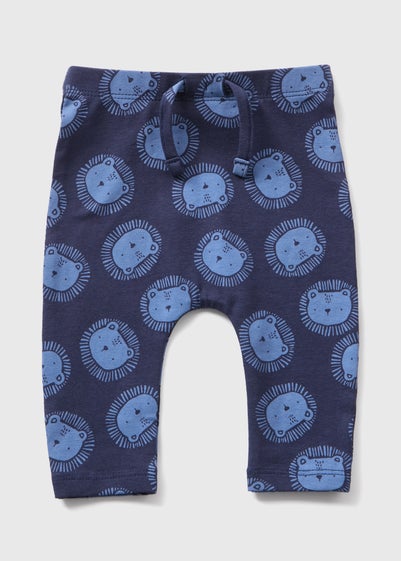 Baby Blue Lion Print Leggings (Newborn-23mths)