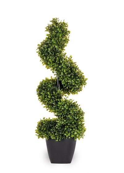 Premier Decorations Lit Swirly Topiary Tree in Pot (66cm) - One Size