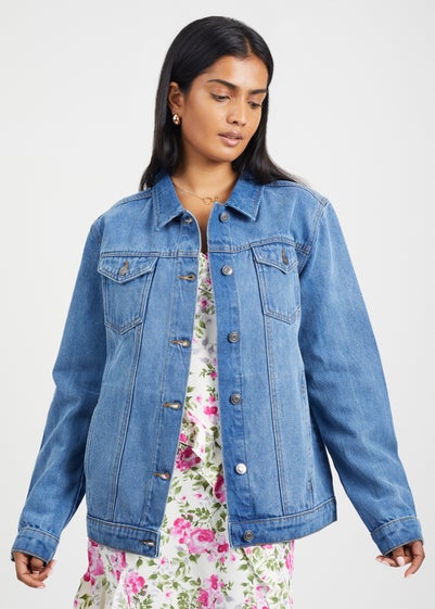 Brave Soul Blue Oversized Denim Jacket