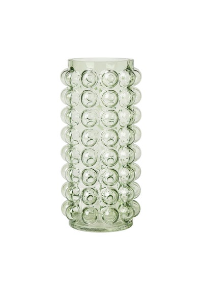 BHS Light Green Bobble Glass Vase - One Size