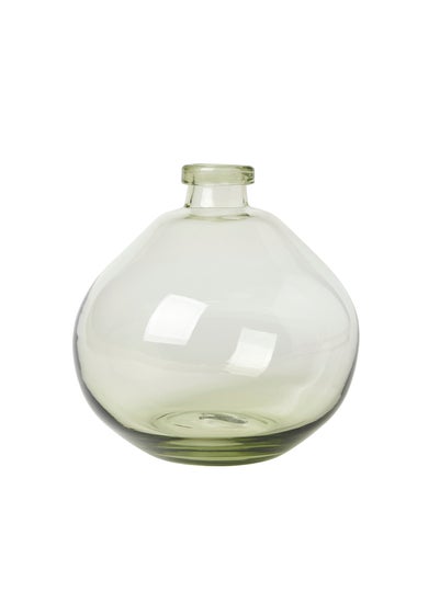 BHS Clear Recycled Round Glass Vase - One Size