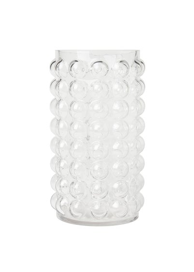 BHS Bobble Clear Glass Vase - One Size