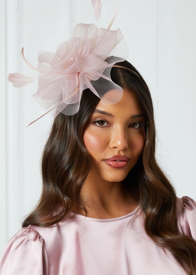 Quiz Pink Diamante Flower Headband Fascinator