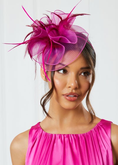 Quiz Pink Feather Headband Fascinator