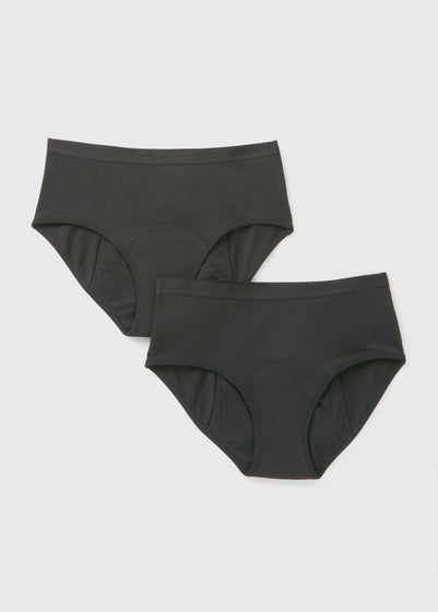 2 Pack Girls Black Period Briefs (10-15yrs)