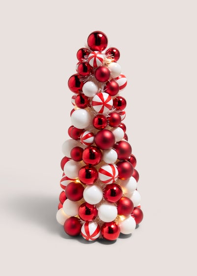 Red Pre Lit Bauble Tree