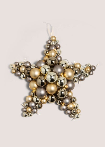 Pre Lit Star Bauble Decoration