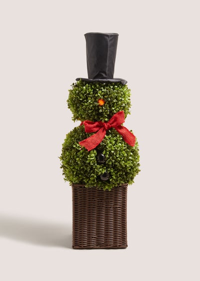 Winter Poem Christmas Snowman Topiary