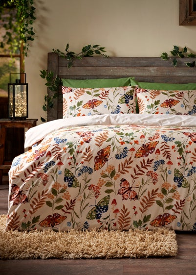 Beige Butterfly Duvet Set