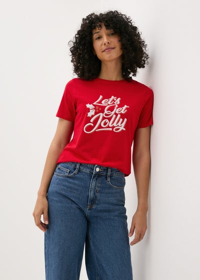 Red Let's Get Jolly T-Shirt