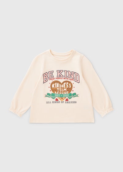 Girls Cream Be Kind T-Shirt (1-7yrs)