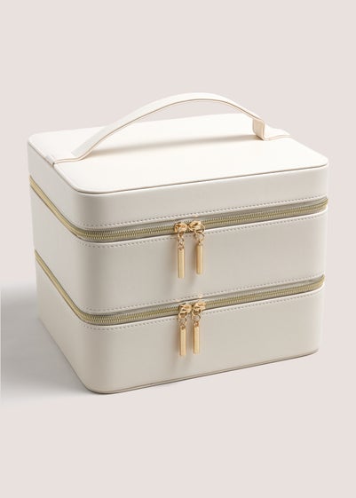 Cream Travel Beauty Case (24x20x19cm)