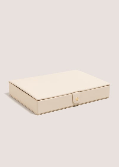 Cream PU Large Jewellery Box