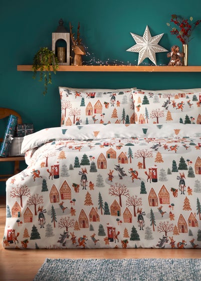 Christmas Gingerbread Scene Duvet Set