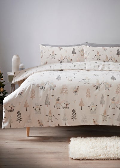 Christmas Grey Gonk Duvet Set