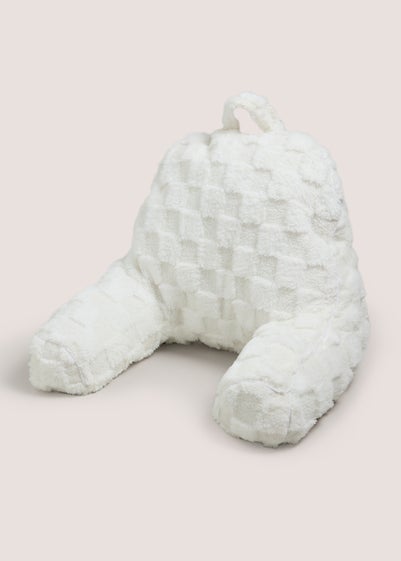 Cream Checkerboard Cuddle Cushion (70cm x 45cm x 50cm)