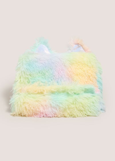 Rainbow Faux Fur iPad Stand